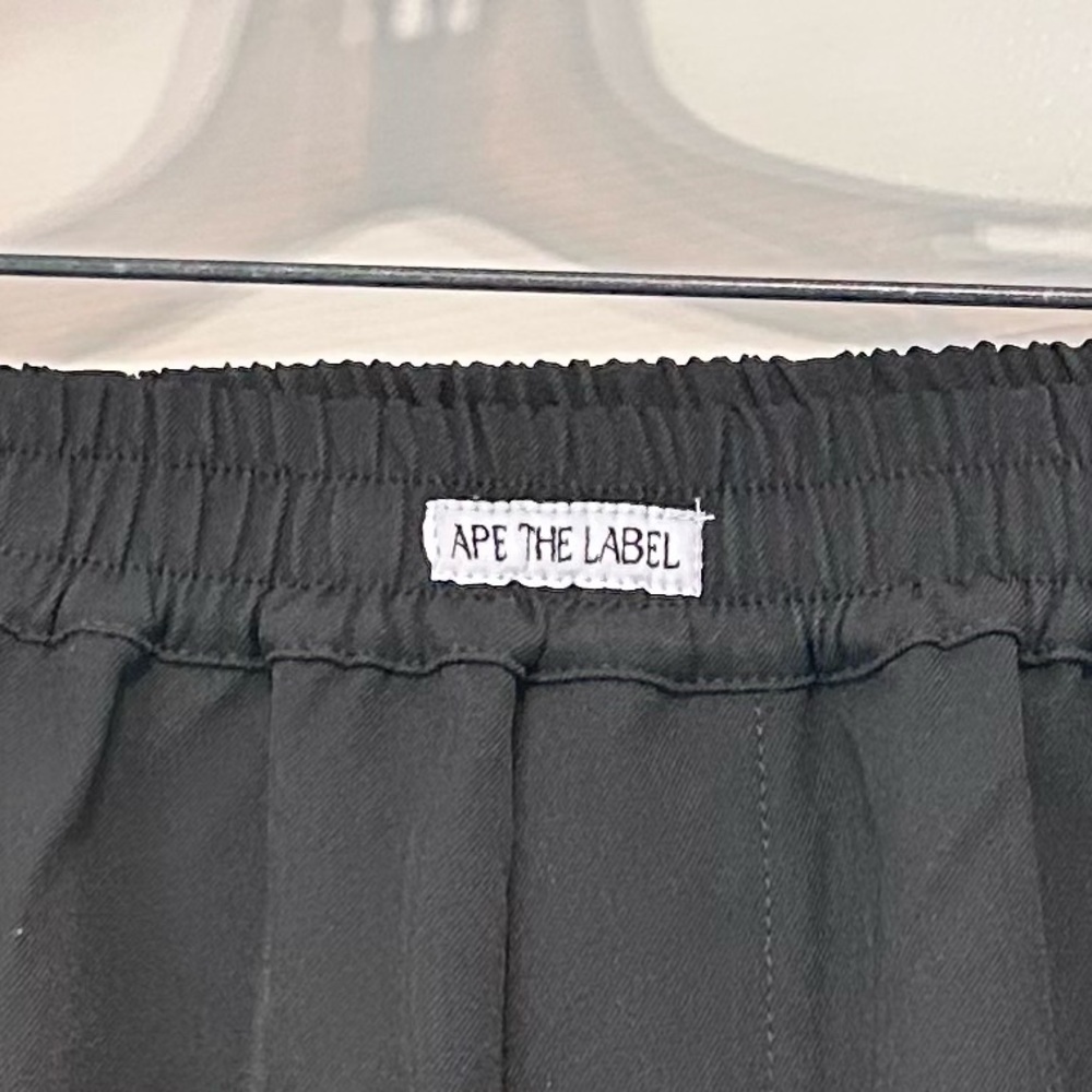 Ape The Label Black Elastic Hairdresser wide leg elastic Waist bleach resistant